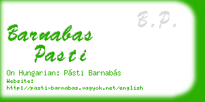 barnabas pasti business card